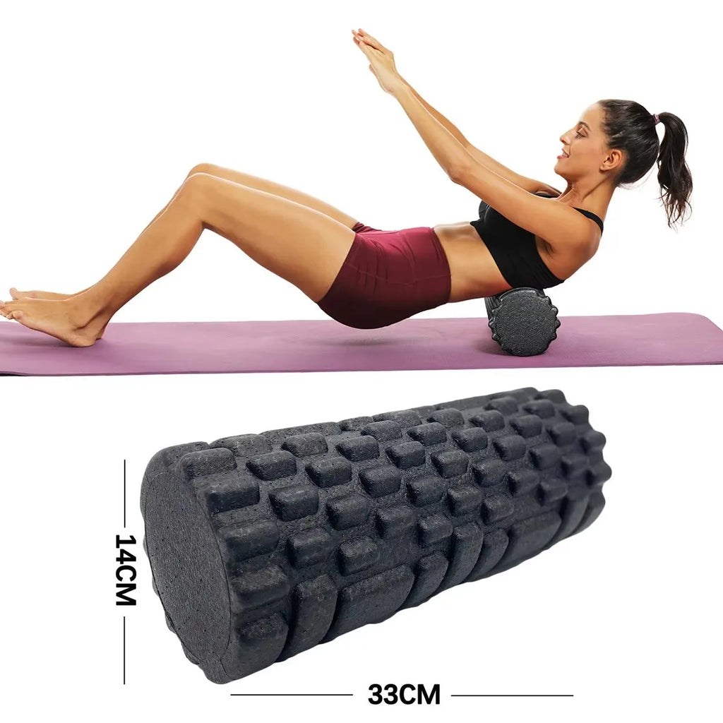 Rodillo de Espuma para Fitness 30/33cm - Masajeador Muscular EPP para Yoga, Pilates y Gimnasio