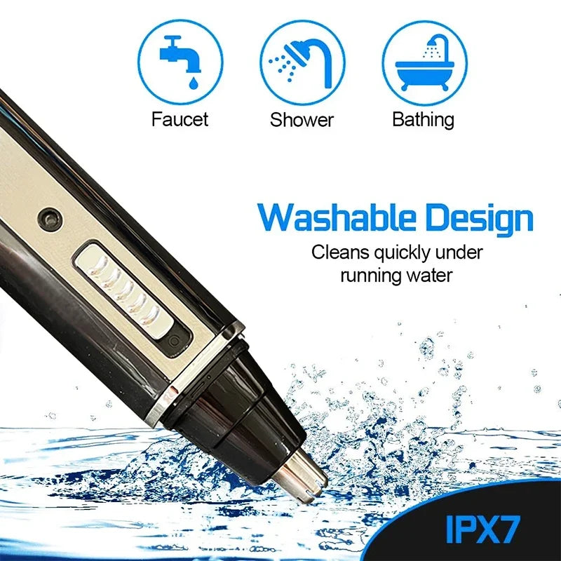 Rechargeable 4-in-1 Nose Hair Trimmer - Trimmer for Nose, Ears, Eyebrows, and Beard