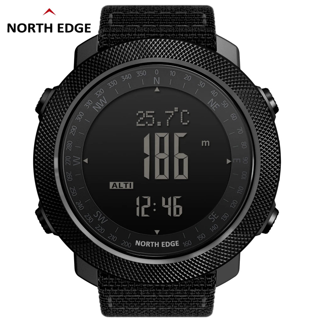 NORTH EDGE Reloj Digital Deportivo para Hombre - Altímetro, Barómetro, Brújula, Resistente 50m