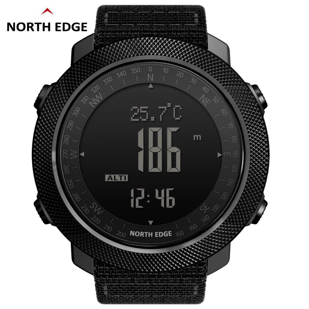 NORTH EDGE Reloj Digital Deportivo para Hombre - Altímetro, Barómetro, Brújula, Resistente 50m