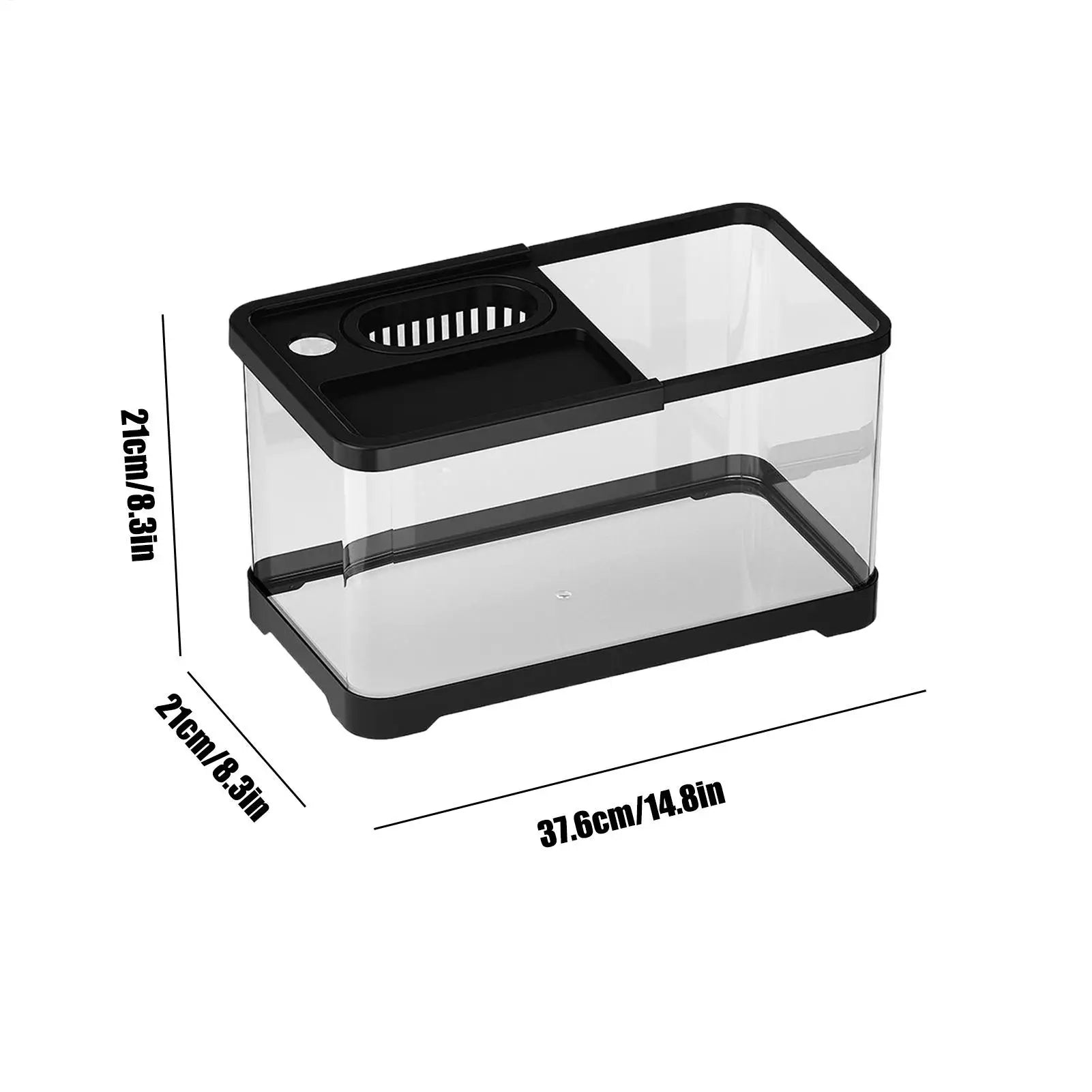 Kit de Acuario Pequeño con Luz LED y Filtro - Pecera Completa para Peces Tropicales y de Agua Fría