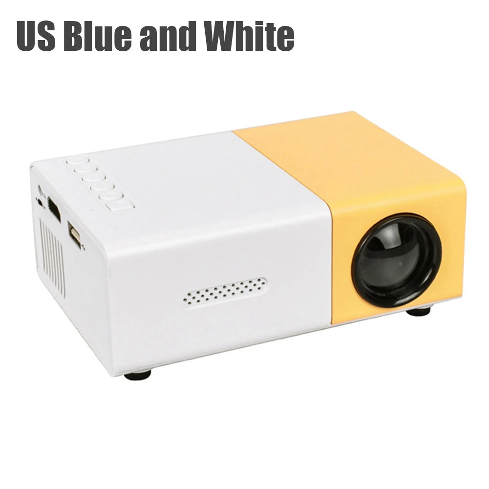 Proyector Portátil HD 1080P 400 Lúmenes - Mini Proyector de Bolsillo con HDMI, USB y Mando a Distancia para Cine en Casa
