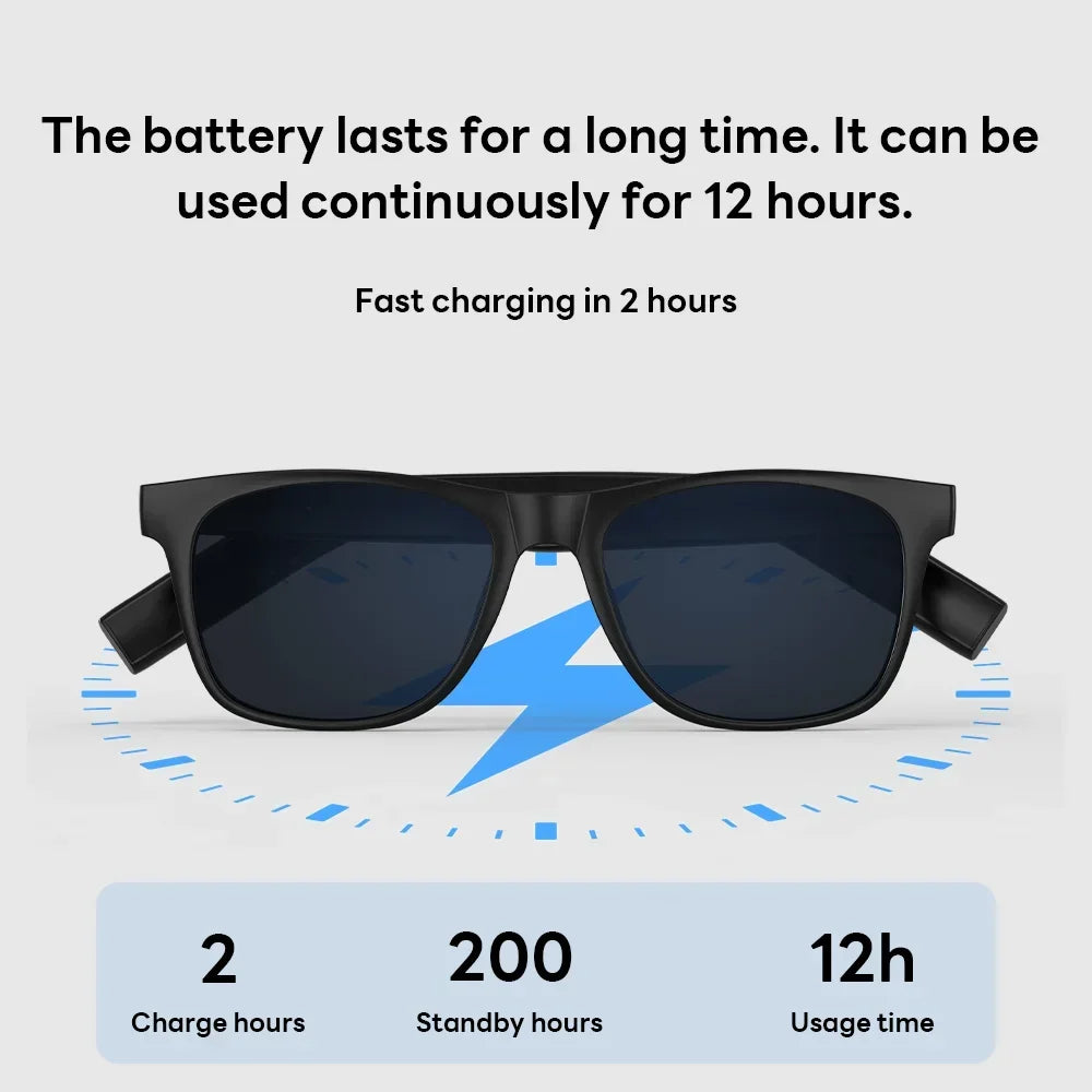 Lenovo AI Smart Glasses 8K Touch Control Photo Camera Recording Translator Voice Assistant Music Wireless Bluetooth Sunglasses