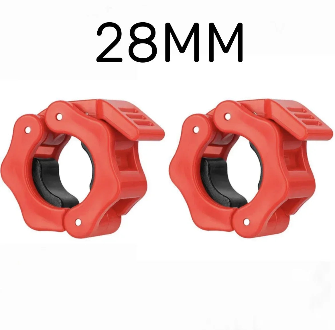 2 Cierres Rápidos para Barra de Pesas 25/28/30mm - Collares de Seguridad para Halterofilia