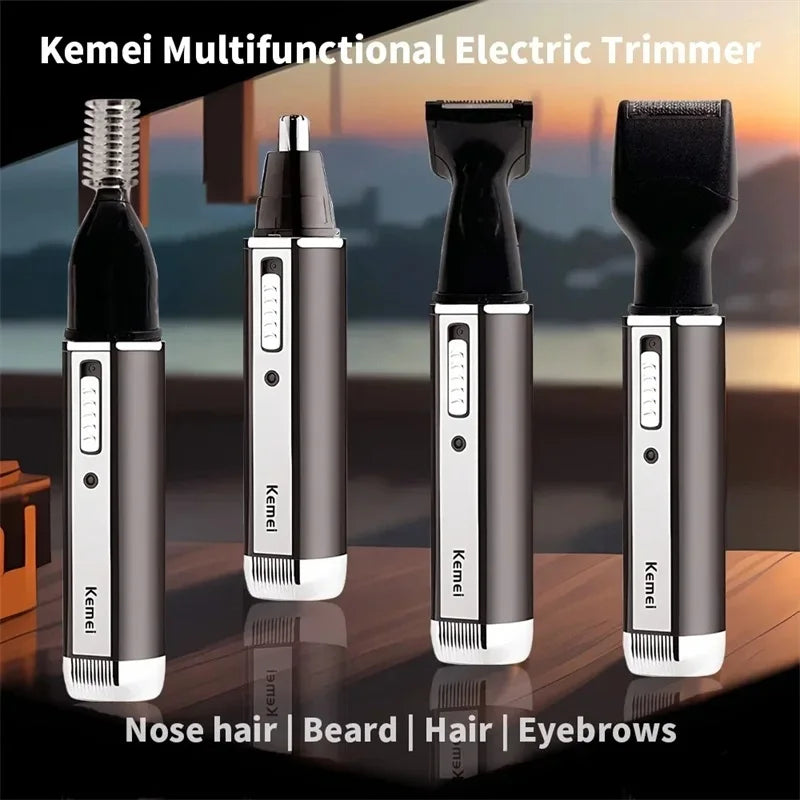 Rechargeable 4-in-1 Nose Hair Trimmer - Trimmer for Nose, Ears, Eyebrows, and Beard