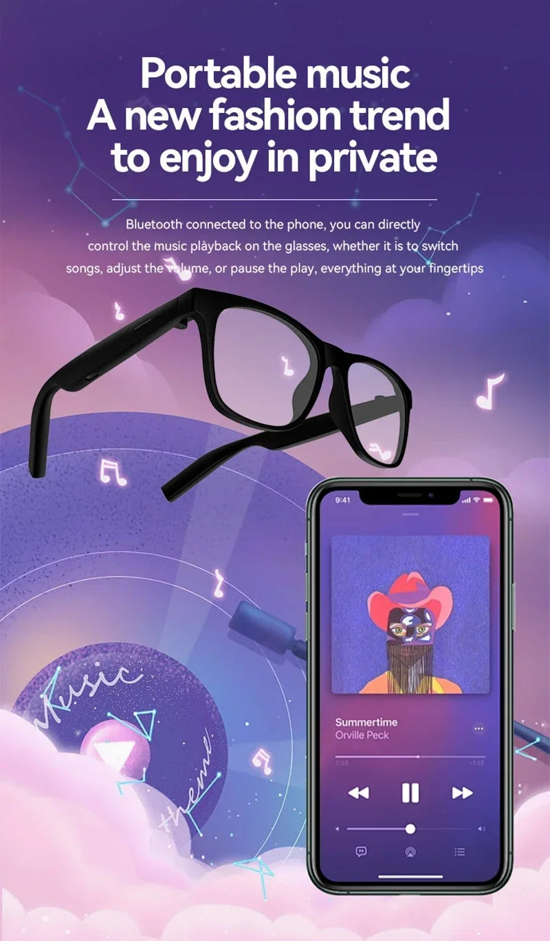 Lenovo AI Smart Glasses 8K Touch Control Photo Camera Recording Translator Voice Assistant Music Wireless Bluetooth Sunglasses