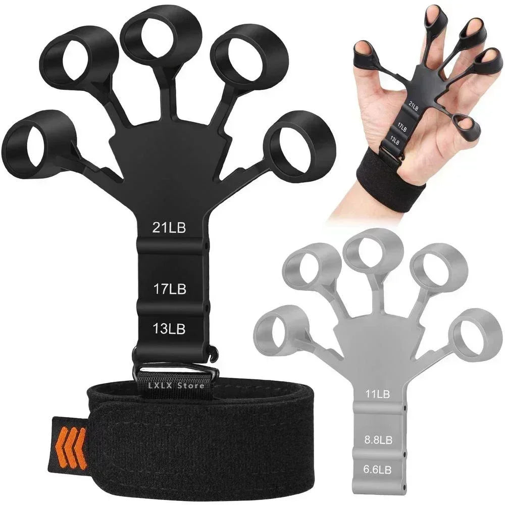 Fortalecedor de Dedos y Manos de Silicona - 6 Niveles de Resistencia para Guitarra, Deporte y Rehabilitación