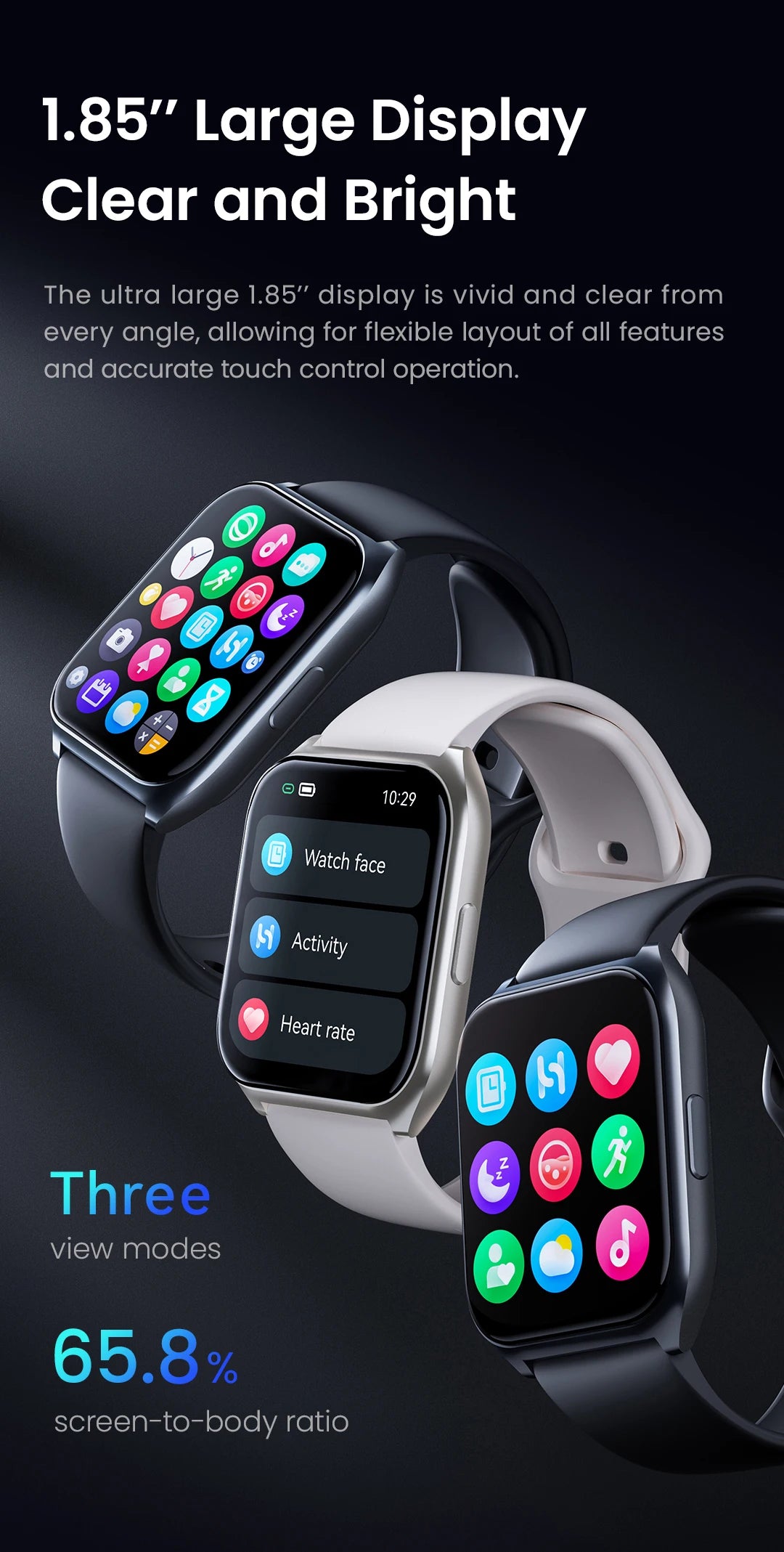 HAYLOU Watch 2 Pro Smartwatch - 1.85" Display with 100 Sport Modes and Heart Rate Monitor
