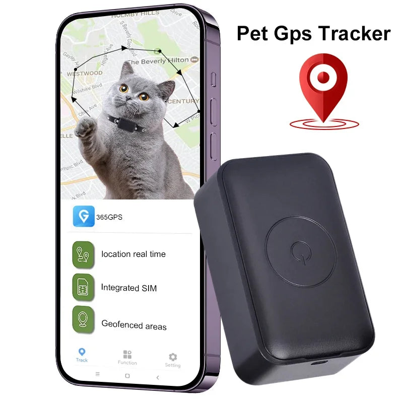 Localizador GPS para Mascotas con Collar Ajustable - Seguimiento en Tiempo Real, Control Remoto AGPS para Perros y Gatos