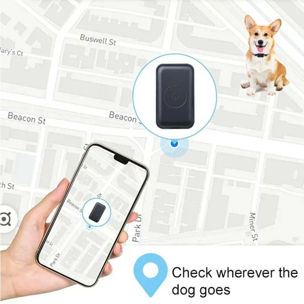 Localizador GPS para Mascotas con Collar Ajustable - Seguimiento en Tiempo Real, Control Remoto AGPS para Perros y Gatos
