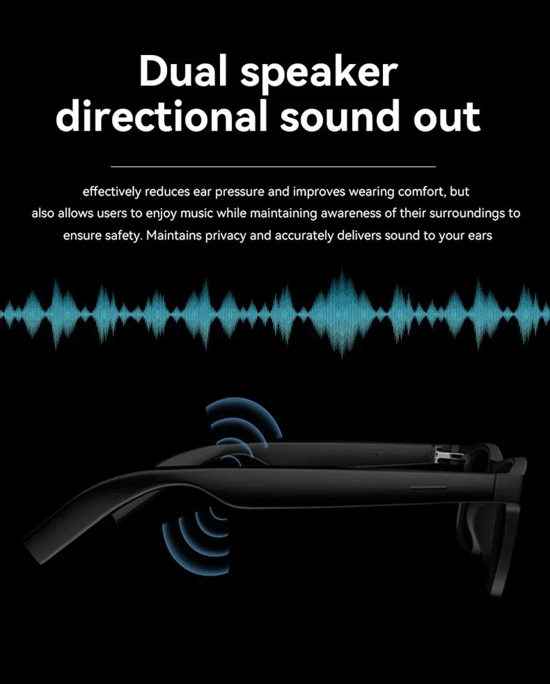 Lenovo AI Smart Glasses 8K Touch Control Photo Camera Recording Translator Voice Assistant Music Wireless Bluetooth Sunglasses