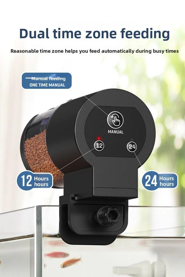Alimentador Automático para Acuarios 100ml con Temporizador Programable - Funciona con Pilas, Ideal para Vacaciones