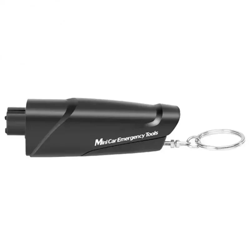 Martillo de Emergencia para Coche Multifunción - Rompecristales y Cortacinturón con Llavero