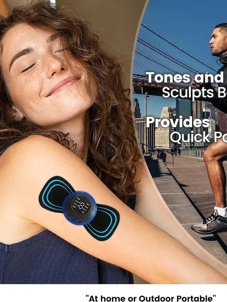 Masajeador Cervical Eléctrico Mini - Parche Estimulador EMS de Microcorriente para Cuello y Espalda
