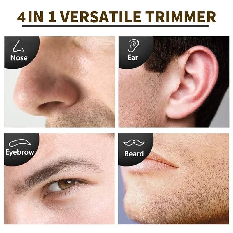 Rechargeable 4-in-1 Nose Hair Trimmer - Trimmer for Nose, Ears, Eyebrows, and Beard