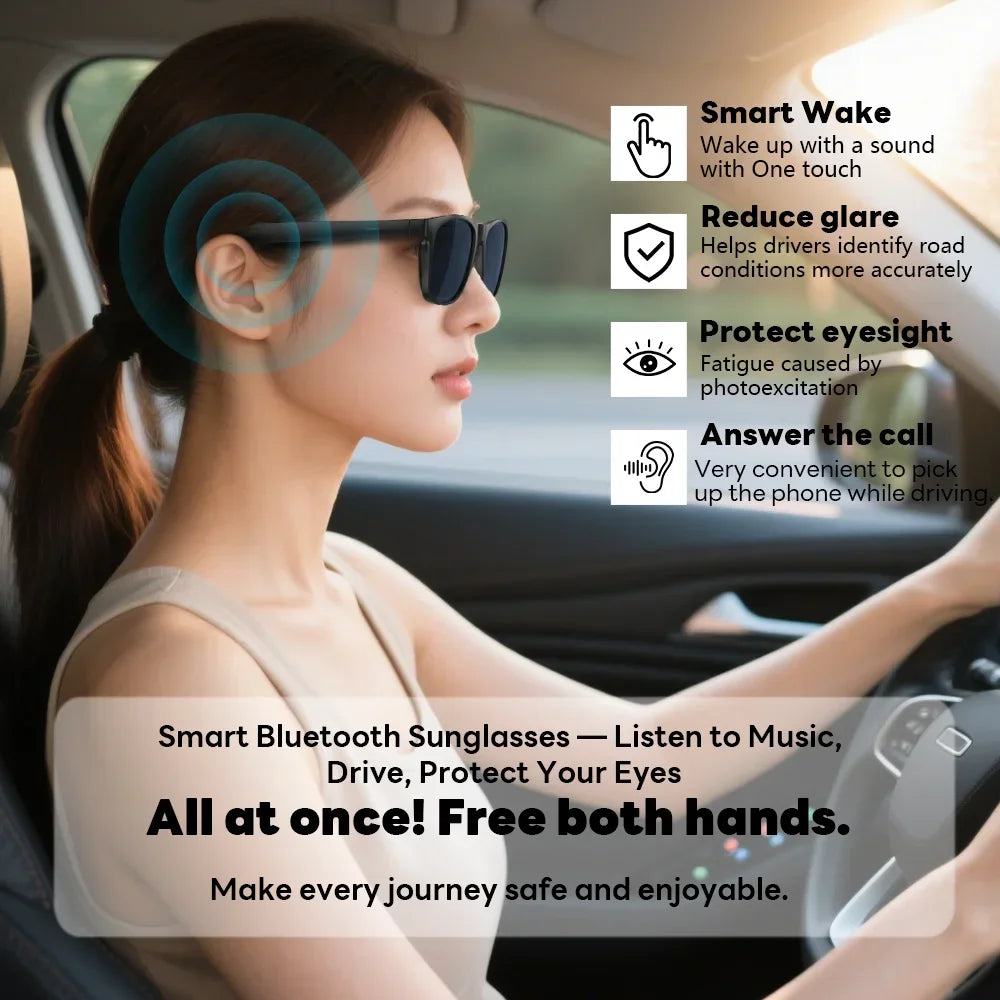 Lenovo AI Smart Glasses 8K Touch Control Photo Camera Recording Translator Voice Assistant Music Wireless Bluetooth Sunglasses