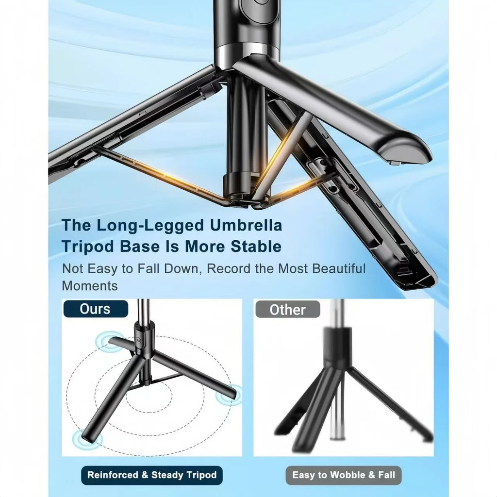 Portable Selfie Stick Tripod With Adjustable Beauty Fill Light Bluetooth Remote Control Suitable For Apple iPhone ﻿Phone Holder