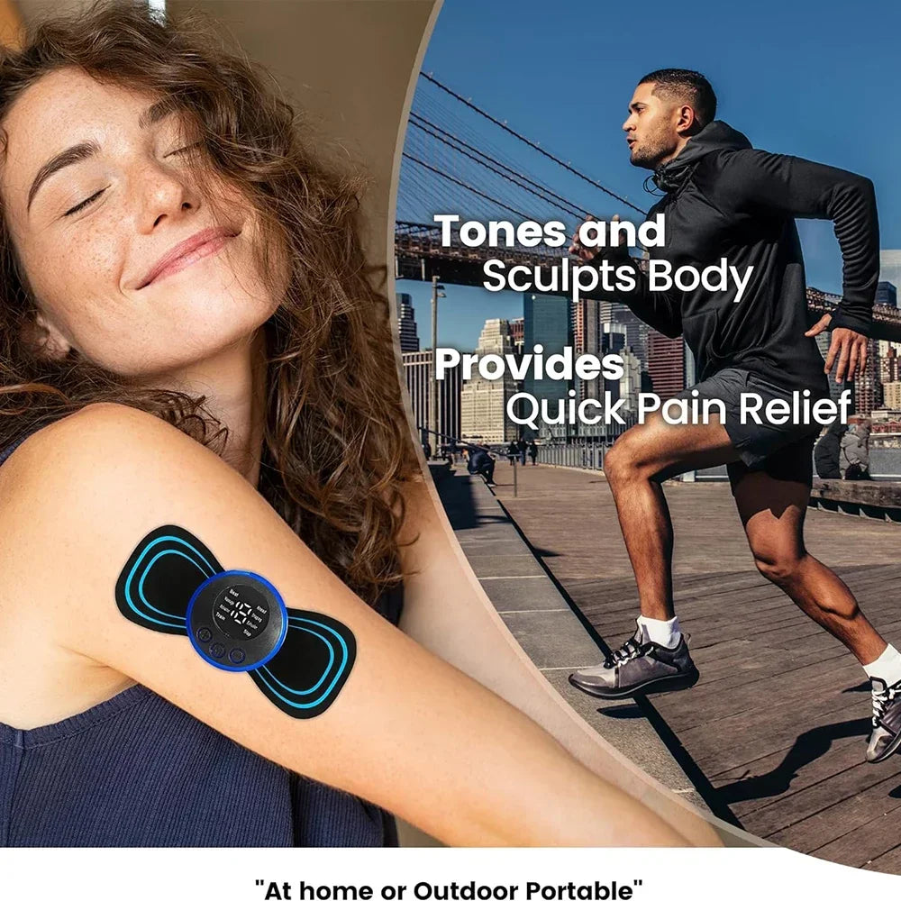 Masajeador Cervical Eléctrico Mini - Parche Estimulador EMS de Microcorriente para Cuello y Espalda