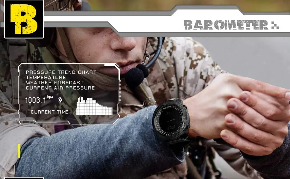 NORTH EDGE Reloj Digital Deportivo para Hombre - Altímetro, Barómetro, Brújula, Resistente 50m