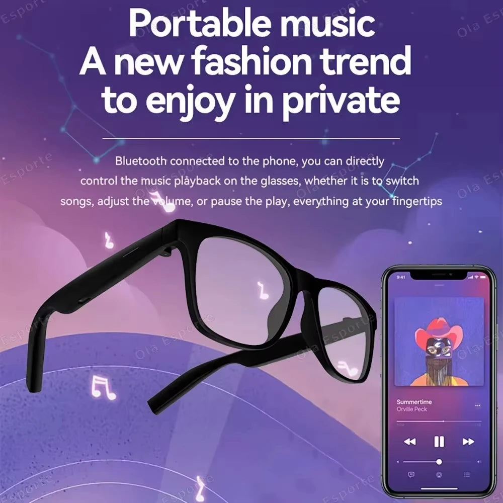 Lenovo AI Smart Glasses 8K Touch Control Photo Camera Recording Translator Voice Assistant Music Wireless Bluetooth Sunglasses