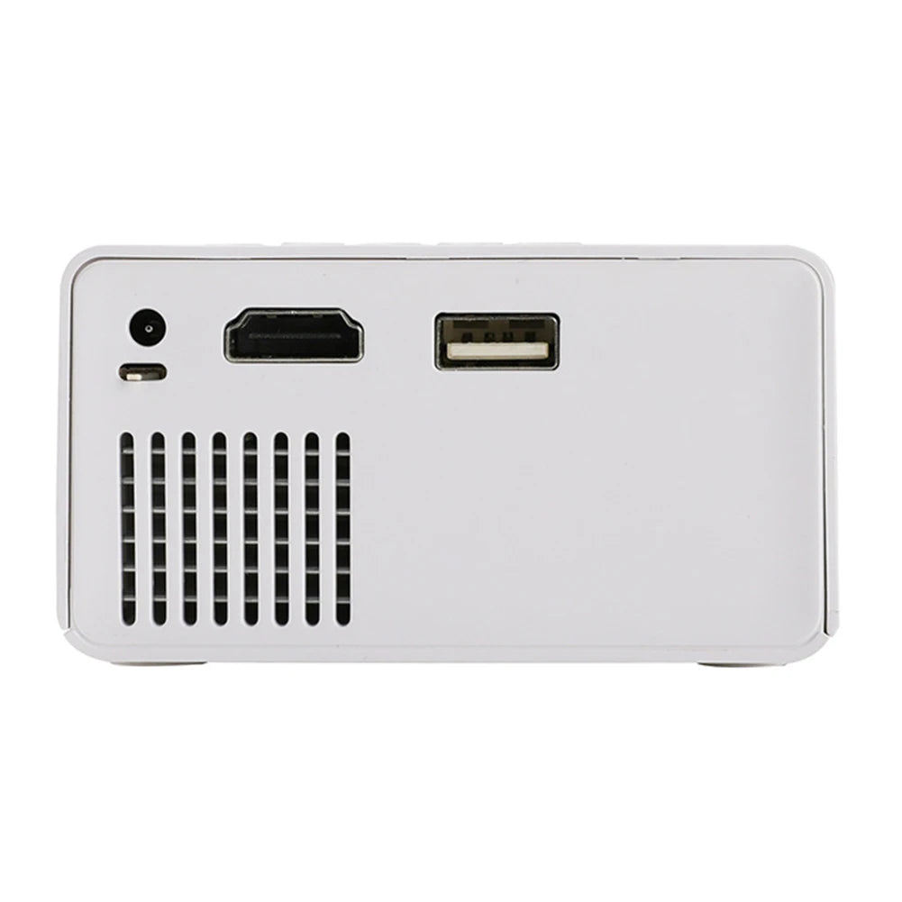 Proyector Portátil HD 1080P 400 Lúmenes - Mini Proyector de Bolsillo con HDMI, USB y Mando a Distancia para Cine en Casa