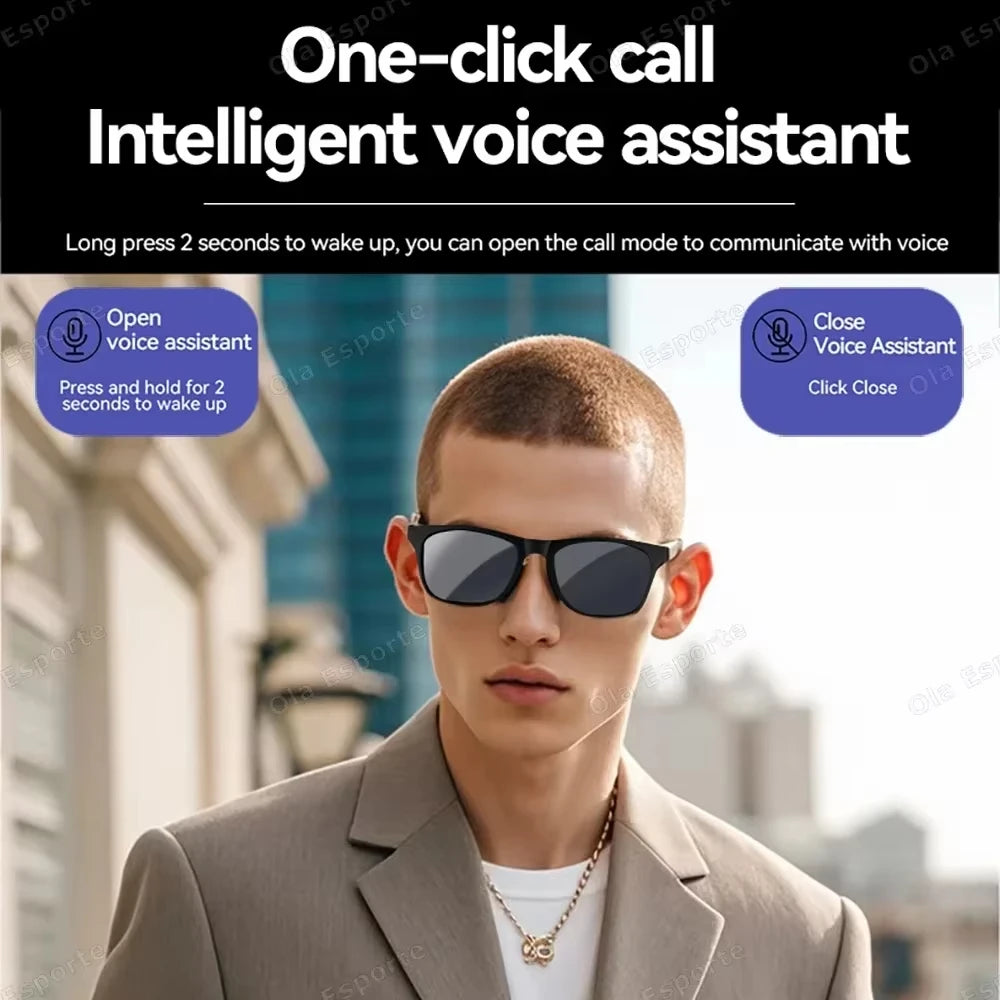 Lenovo AI Smart Glasses 8K Touch Control Photo Camera Recording Translator Voice Assistant Music Wireless Bluetooth Sunglasses