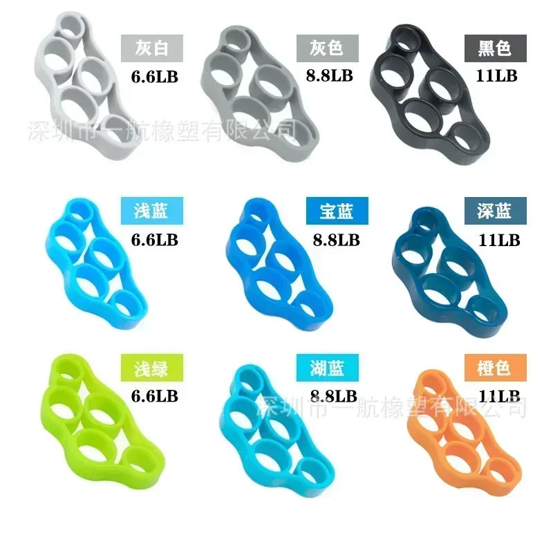 Fortalecedor de Dedos y Manos de Silicona - 6 Niveles de Resistencia para Guitarra, Deporte y Rehabilitación