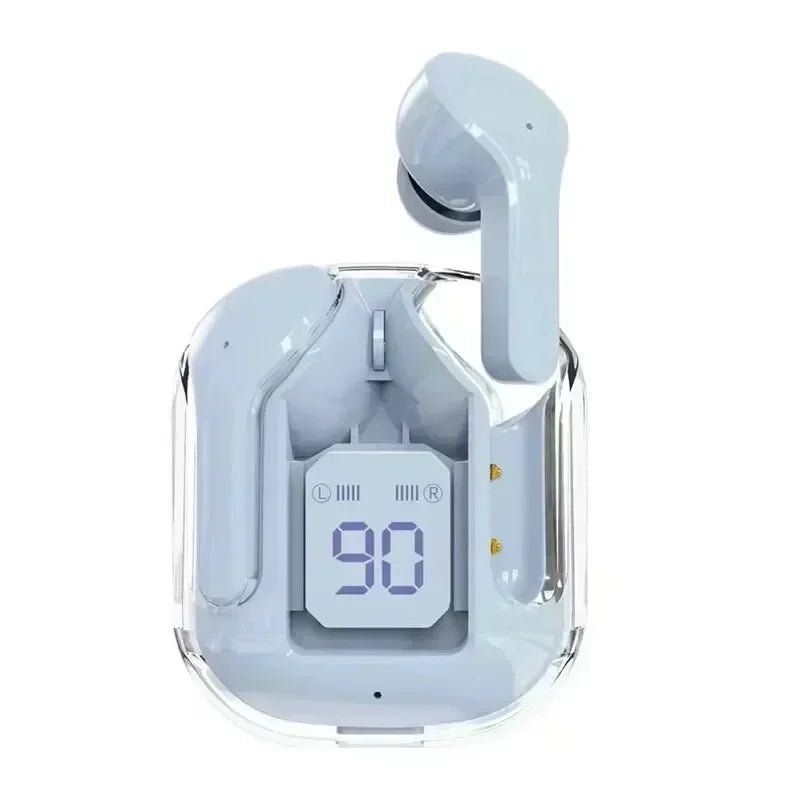 Auriculares TWS T2 Bluetooth Transparentes con ENC - Pantalla Digital de Carga, Sonido Estéreo para Móvil