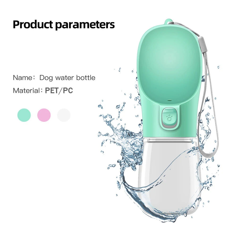 Botella de Agua Portátil para Perros y Gatos - Dispensador Antigoteo para Viajes y Paseos al Aire Libre