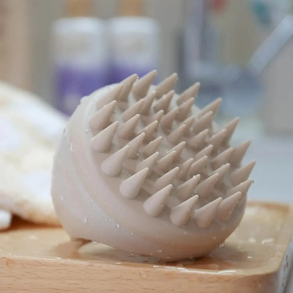 Silicone Shampoo Brush Head Scalp Massage Comb Hair Dye Tint Oil Applicator Bottle for Hair Growth Wet Dry Scalp Exfoliator Brush