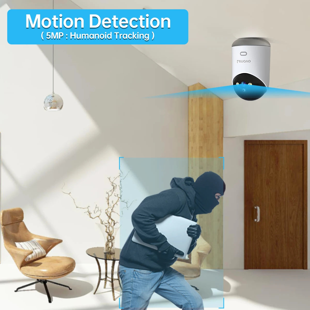 Cámara IP WiFi Lenovo Interior 5MP - Visión Nocturna en Color, Seguimiento Automático, Monitor de Bebé y Seguridad CCTV