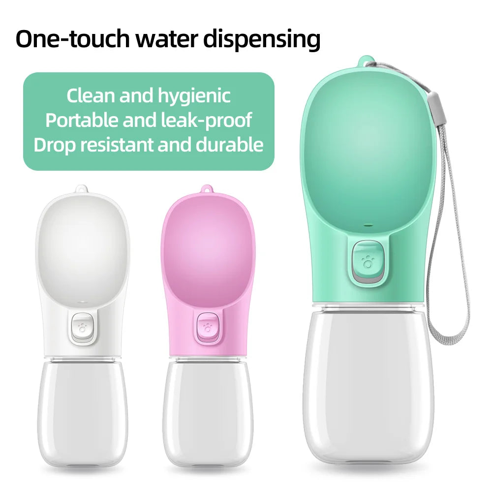 Botella de Agua Portátil para Perros y Gatos - Dispensador Antigoteo para Viajes y Paseos al Aire Libre